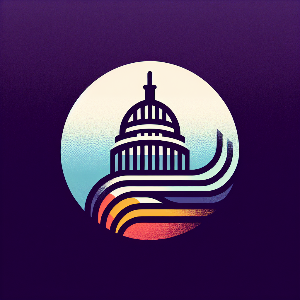 Generate a company logo that is a circle. It should have the words "Public Safety In Artificial Intelligence Foundation", wrapped around the center of the circle. in the center, there should be a silhouette of a government capitol dome. 